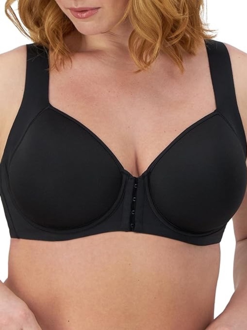 NEW Bali One Smooth U Posture Bra Black Posture Boost with EverSmooth Back 44C